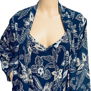 Veg 2 Piece Josie Nightgowns Belted Robe+ Spaghetti Strap Dress Pajamas Sz M